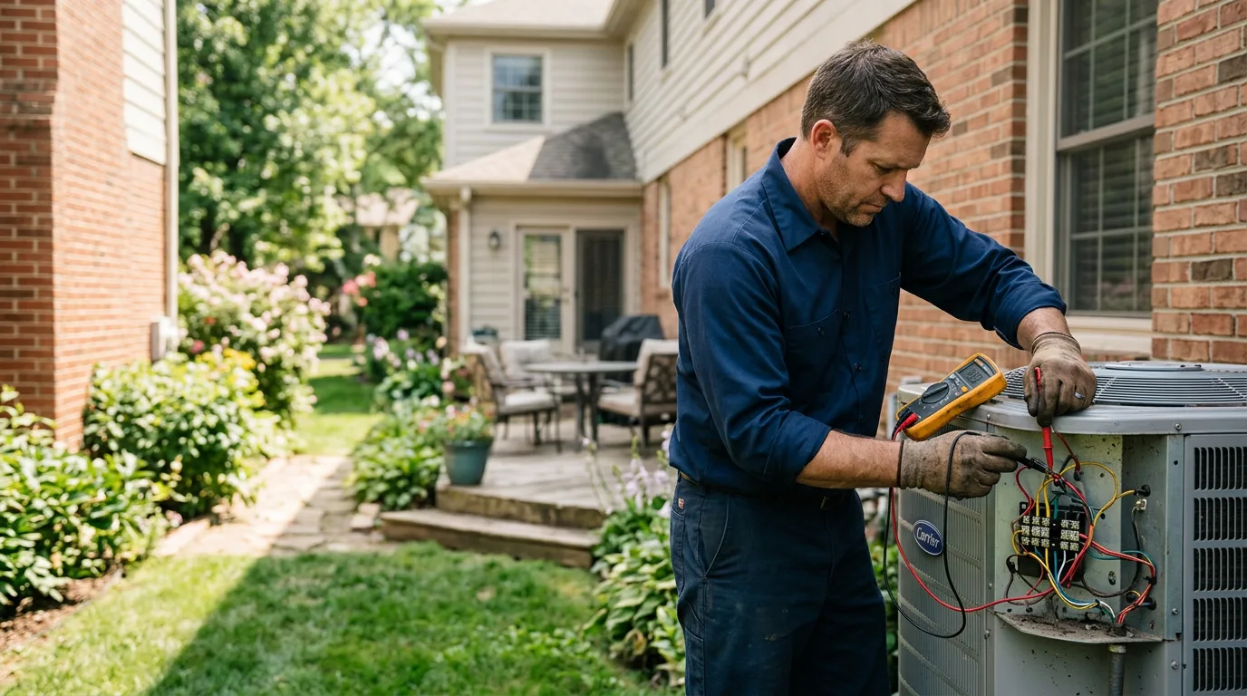 HVAC technician working near Plano, TX